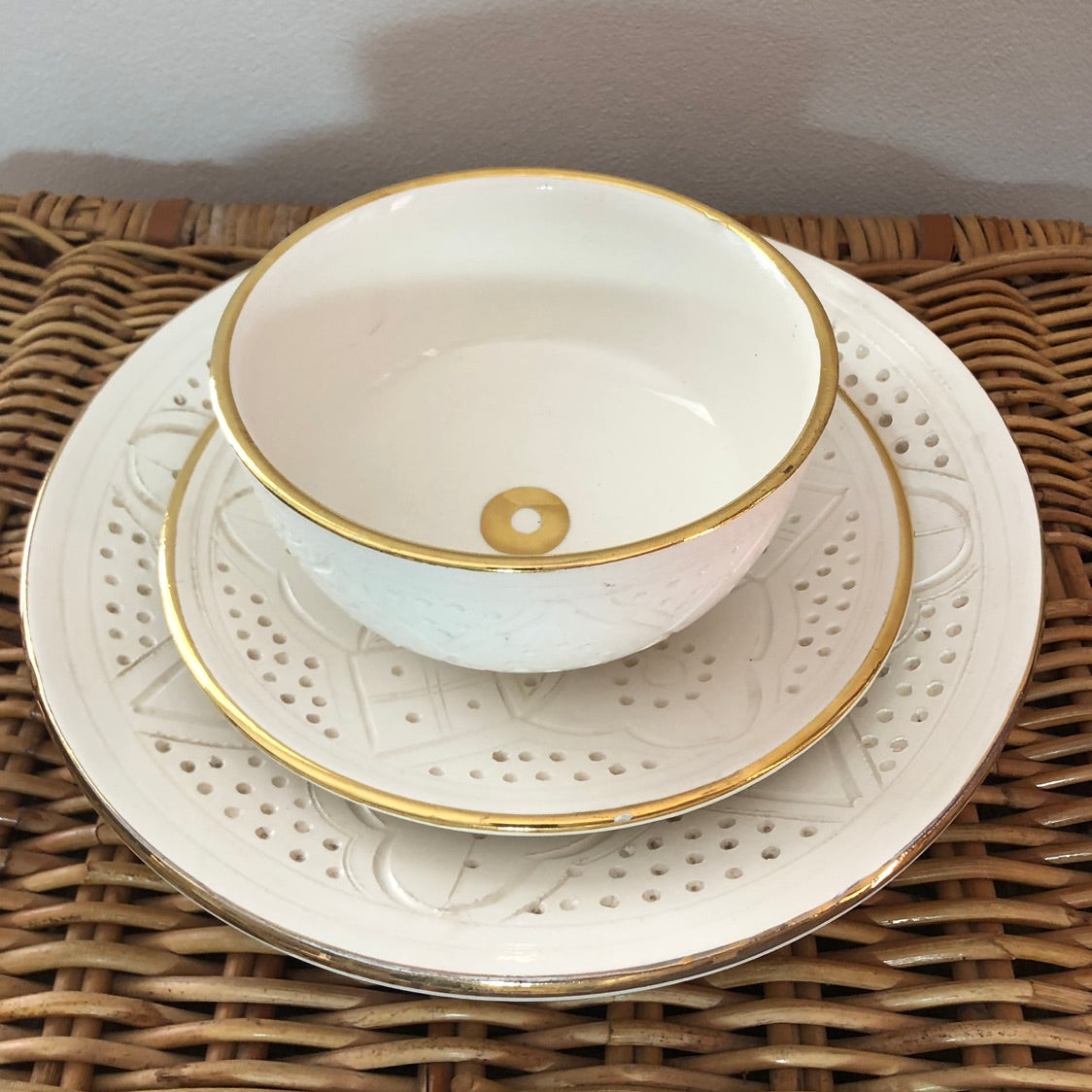 Genuine Rabat Safi Set - Large Plate, Small Plate & Bowl in White