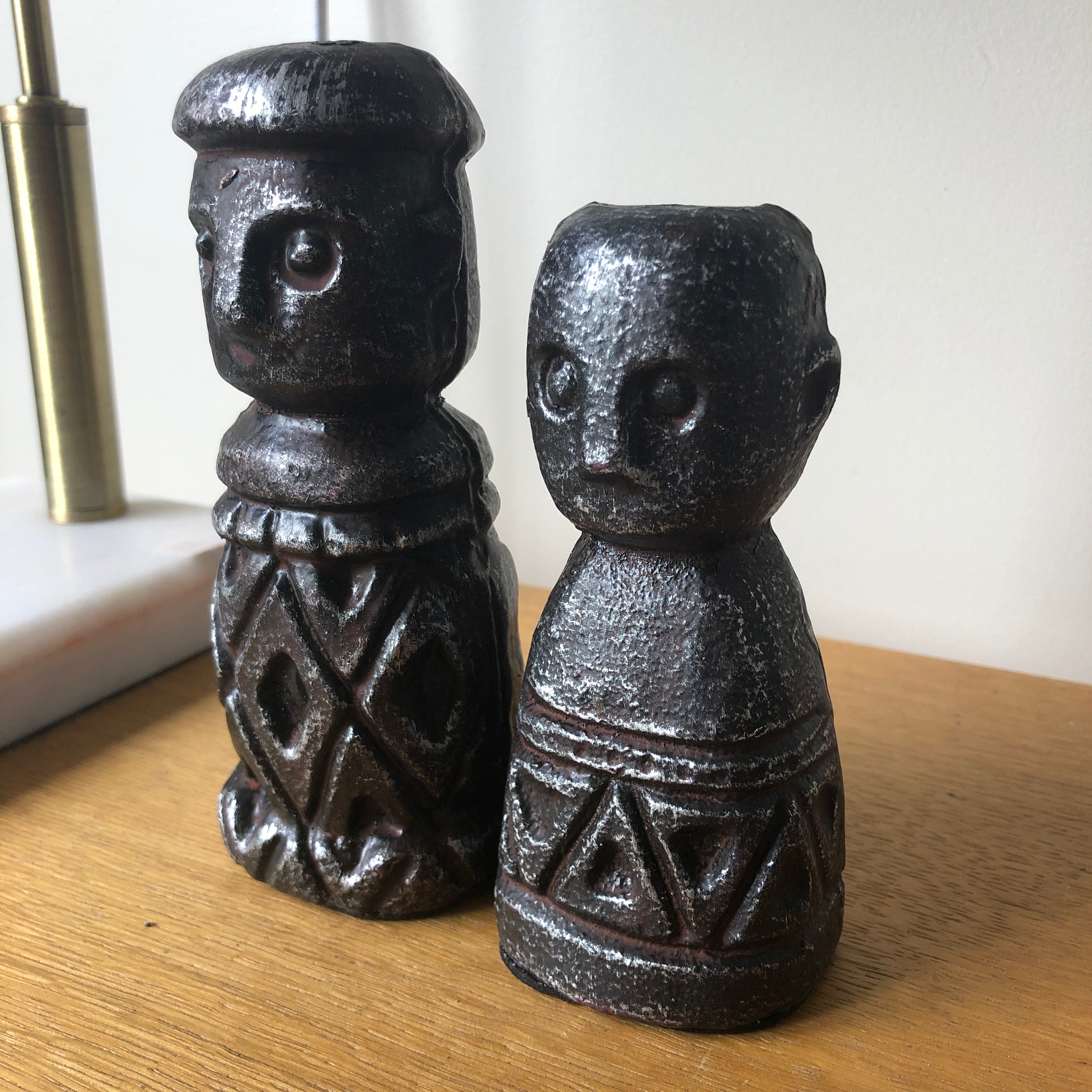 Brun Cast Iron Candle Holder - Tall