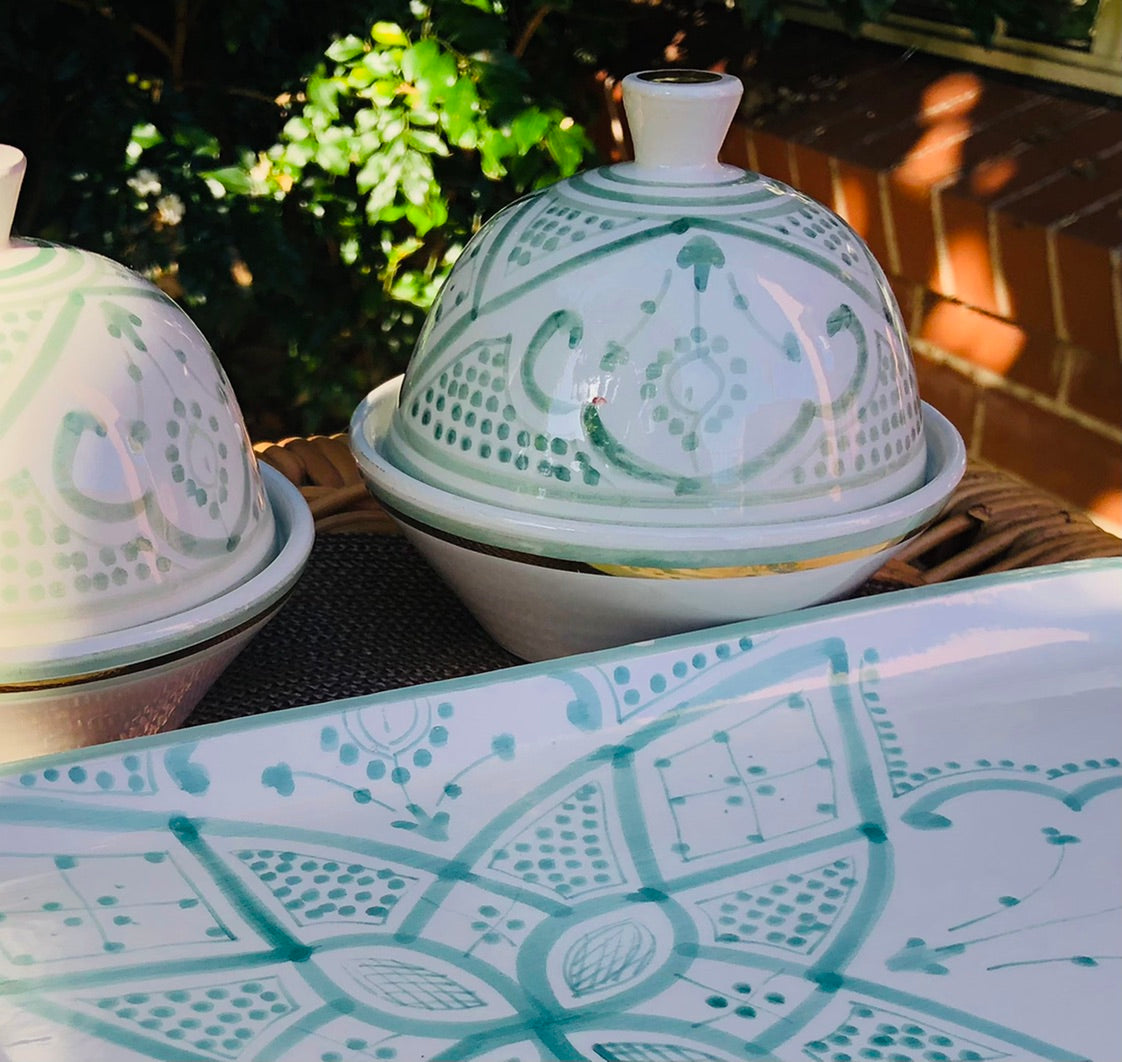Pastel Safi Serving Plate in Mint