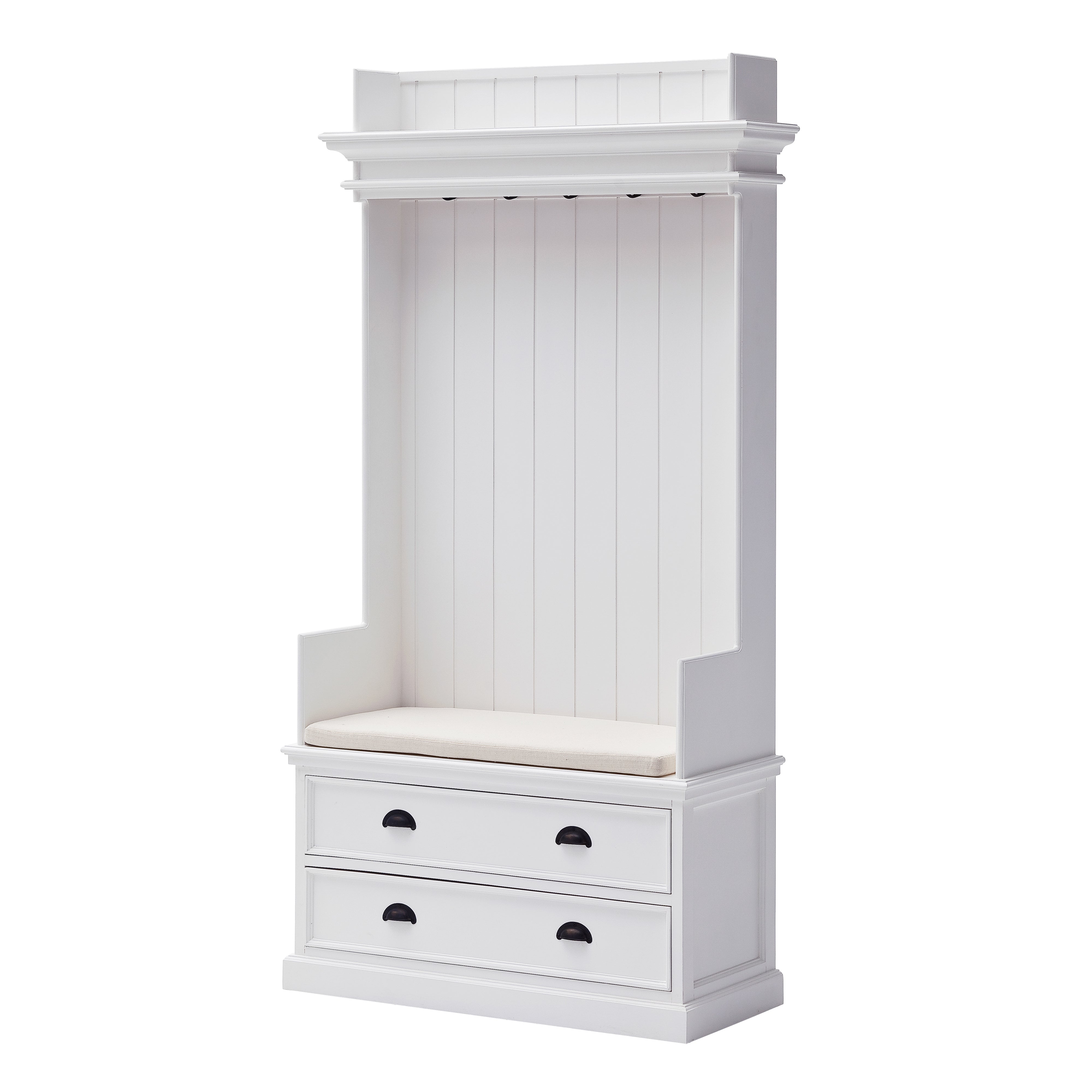 Tiana Beach Entryway Coat Rack & Bench Unit