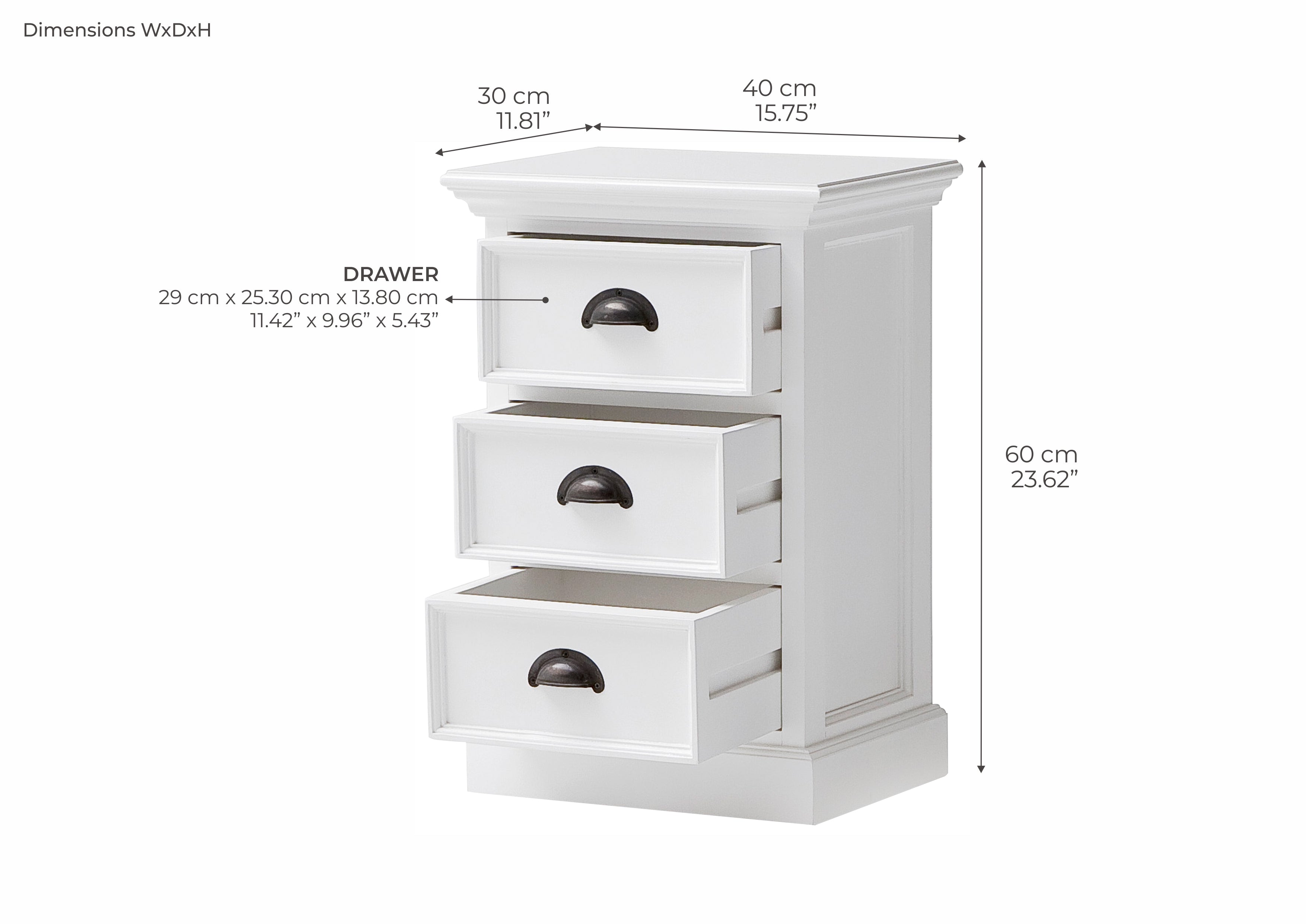 Tiana Beach Bedside Drawer Unit