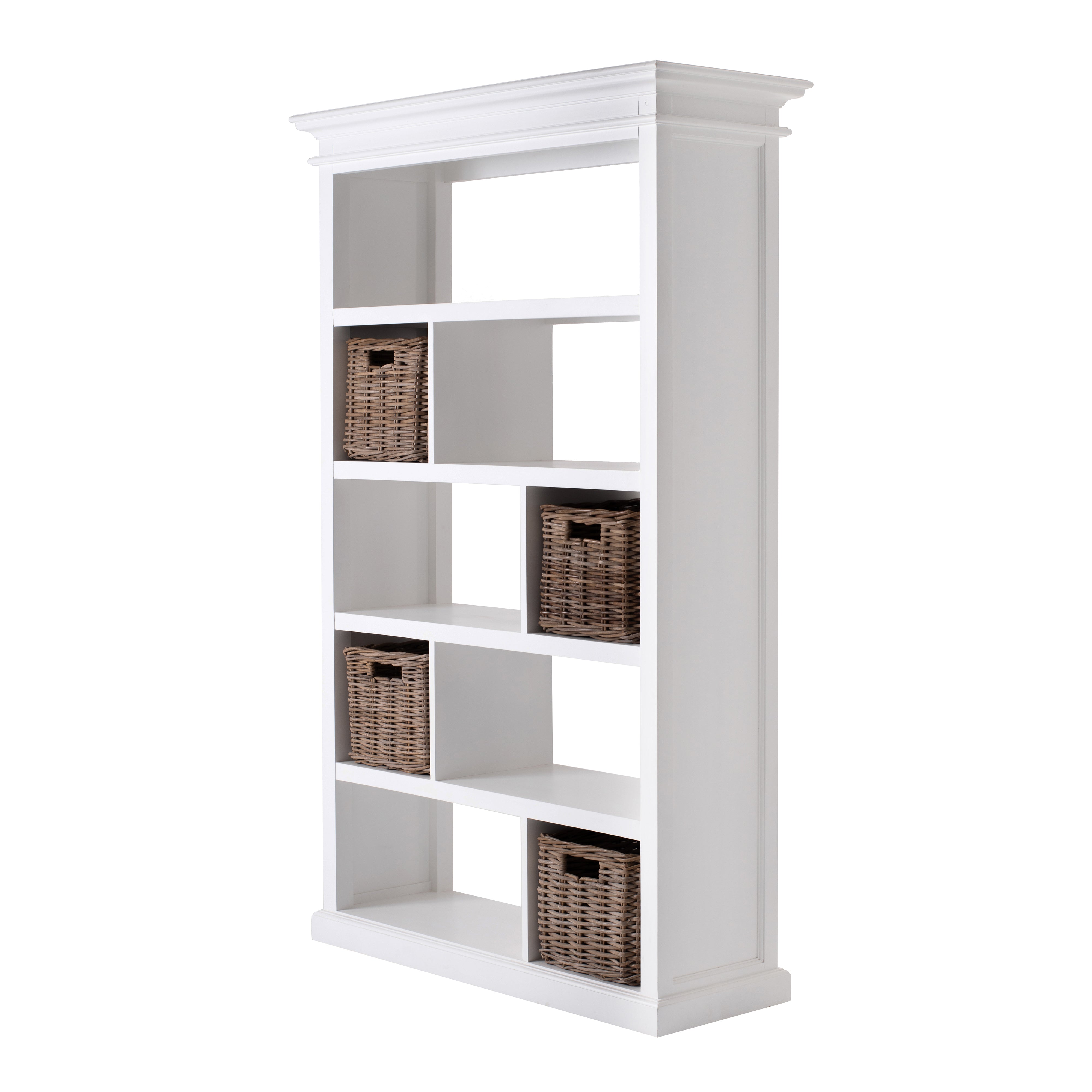 Tiana Beach Bookcase with Basket Set