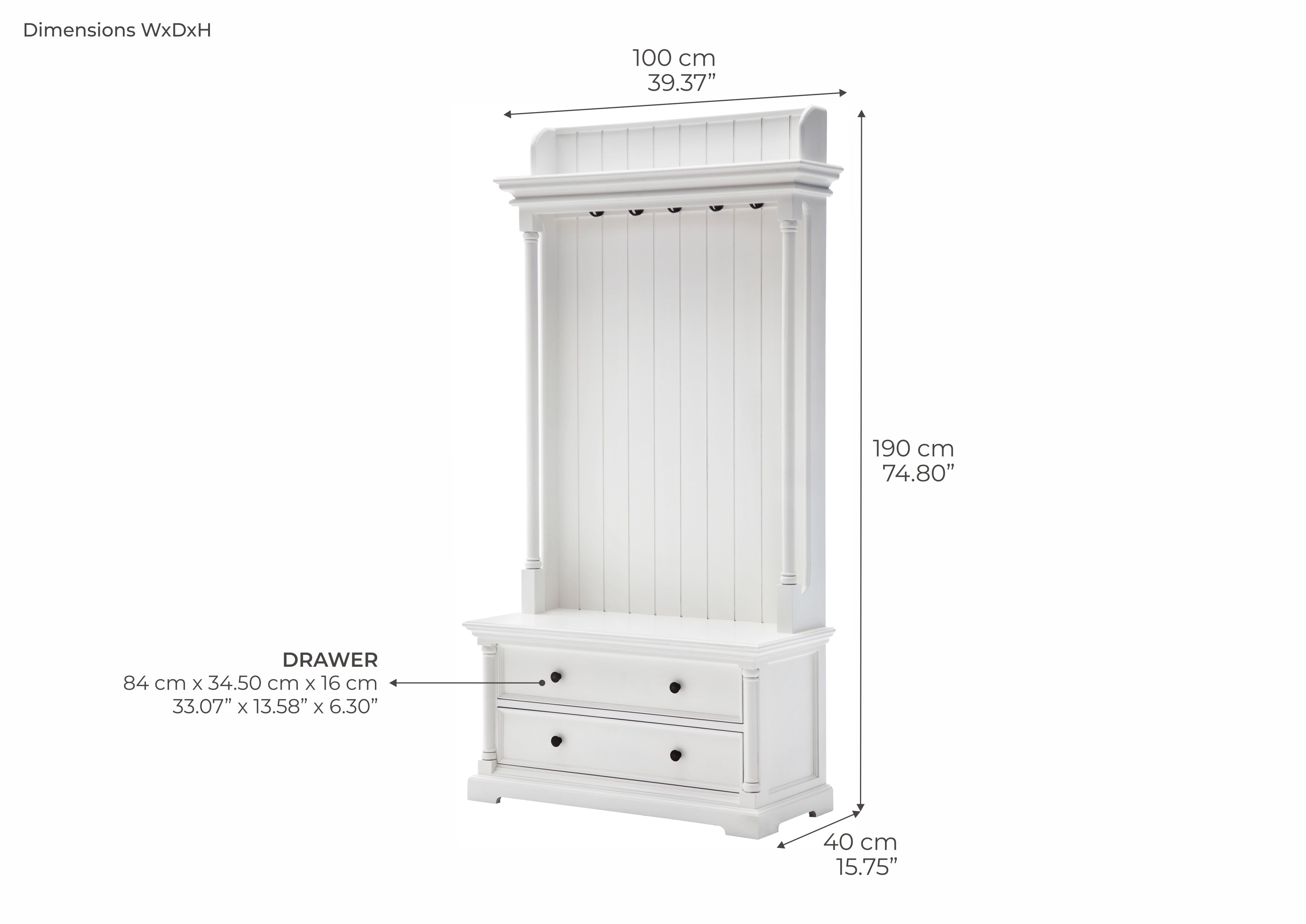 Tiana Beach Hall Tree Coat Rack