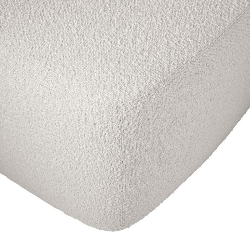 Jesse Ottoman in Cream Boucle