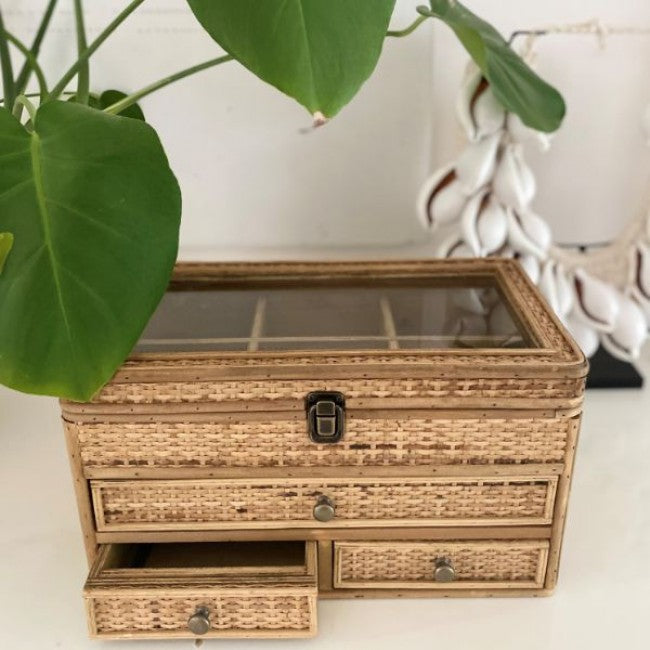Rattan Jewellery Box