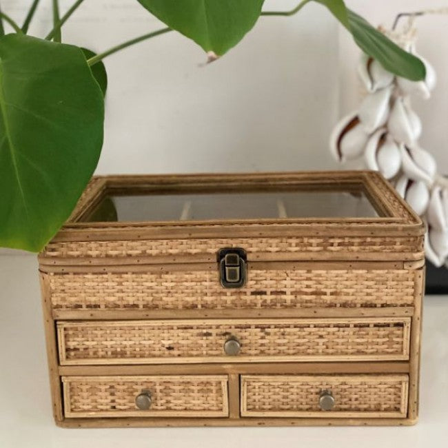 Rattan Jewellery Box