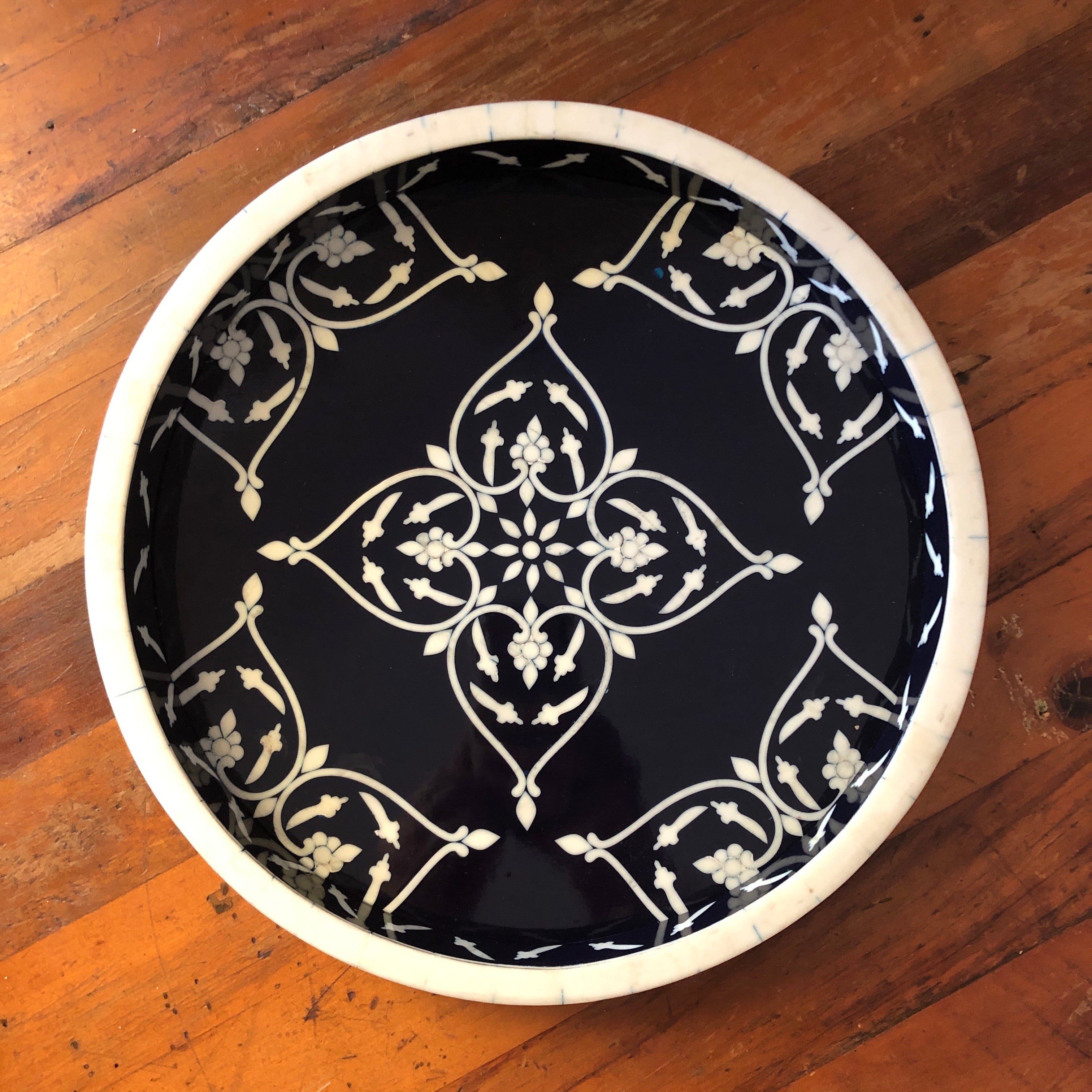 Bone Inlay Tray with Hearts