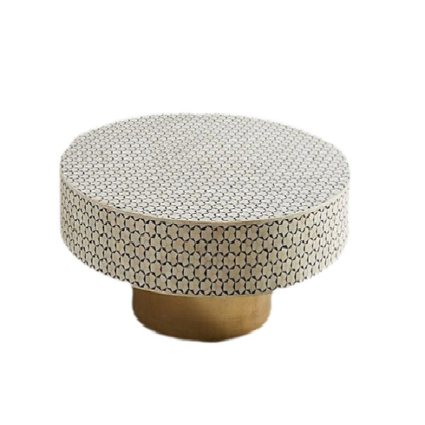 Bone Inlay Egypt Coffee Table in Charcoal