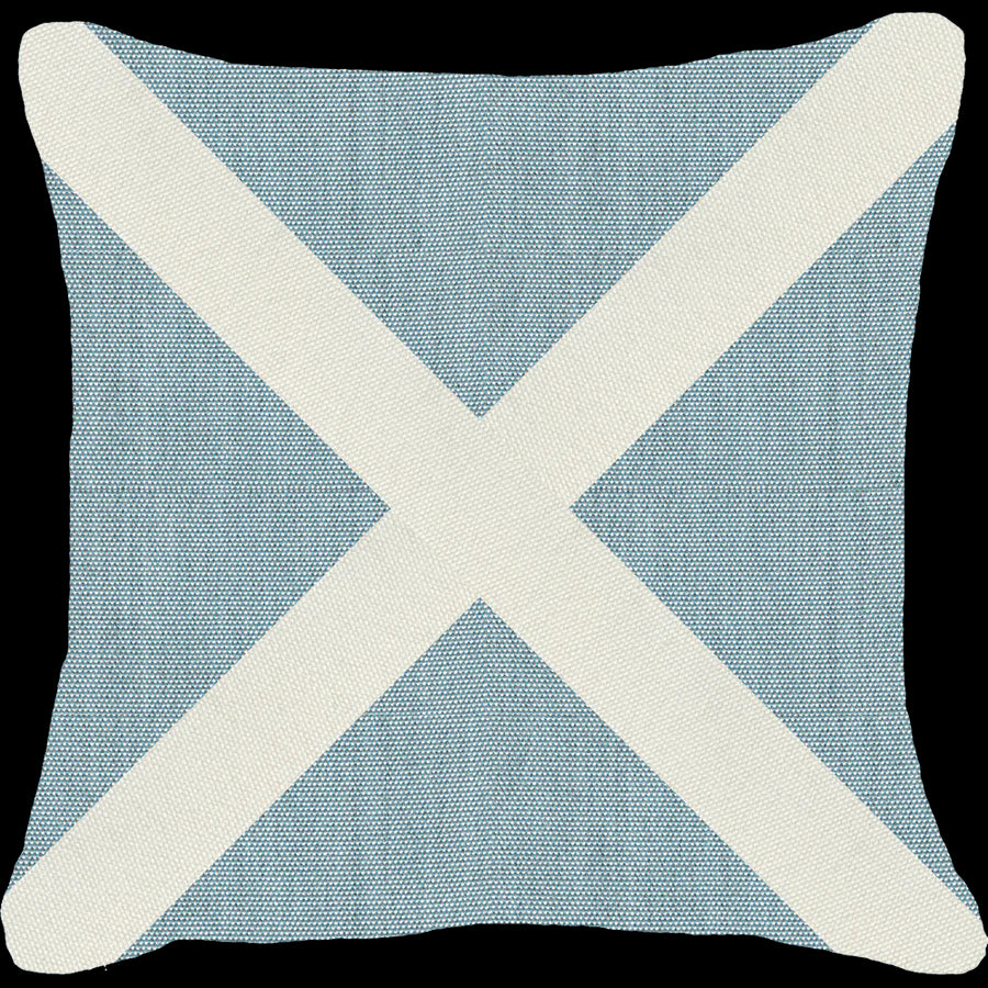 Outdoor Nautical Victor Lounge Cushion 55 x 55cm in Cloud & White