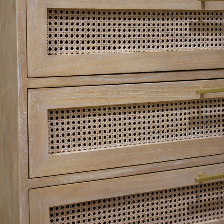 Aranga Timber & Rattan 3 Drawer Chest