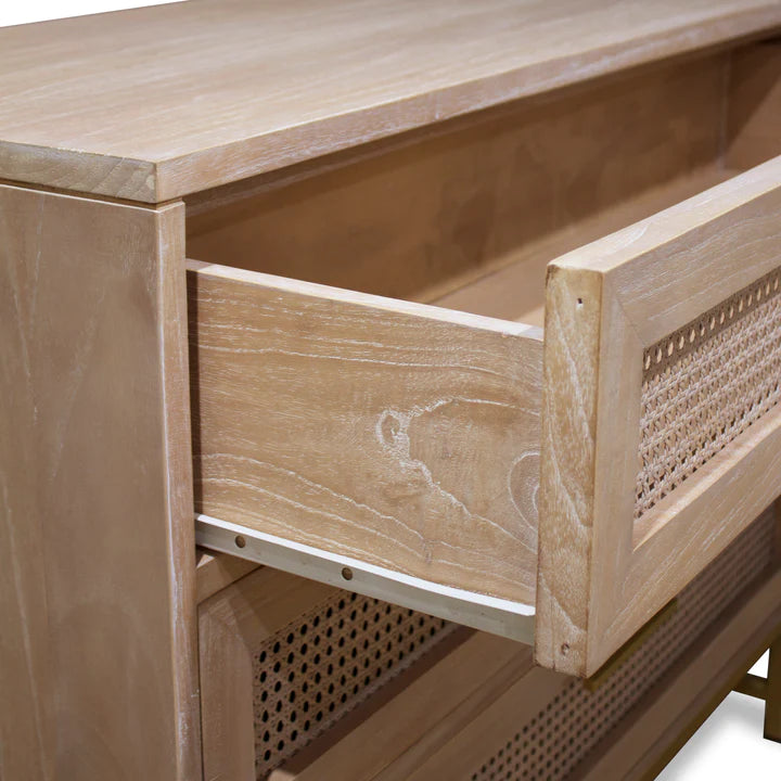 Aranga Timber & Rattan 3 Drawer Chest