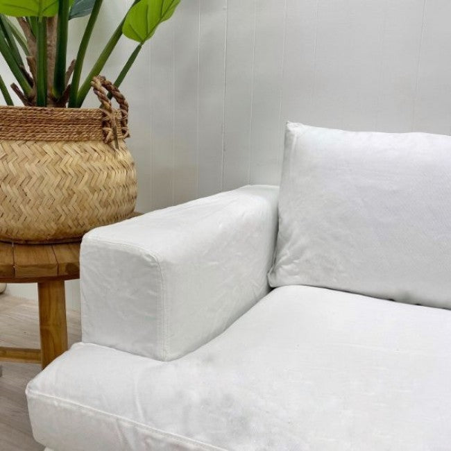 Newport Chaise Sofa in White