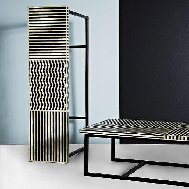 Pali Rectangular Bone Inlay Console
