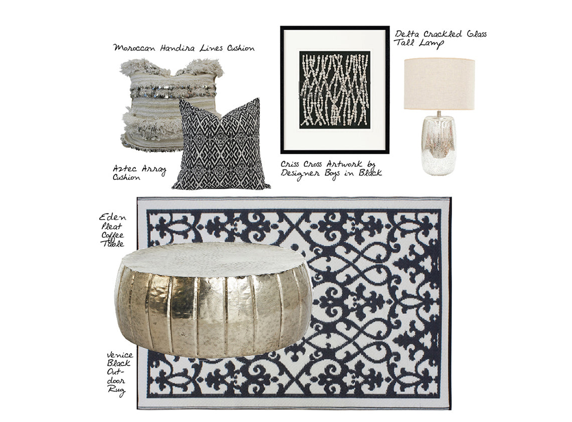 Criss Cross Textile Artwork by Designer Boys in Black