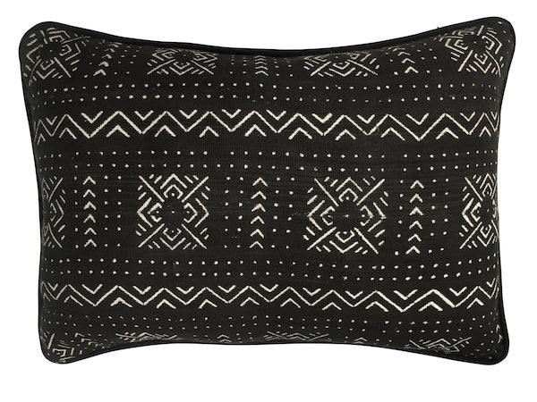 Authentic Mudcloth Cushion in Black