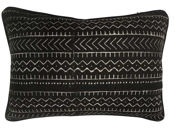 Authentic Mudcloth Cushion in Black