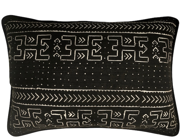 Authentic Mudcloth Cushion in Black