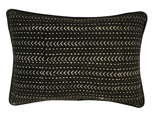Authentic Mudcloth Cushion in Black