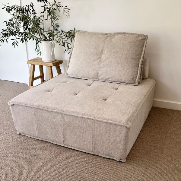 Jersey Modular Sofa Unit in Oat