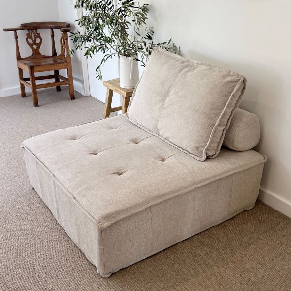Jersey Modular Sofa Unit in Oat