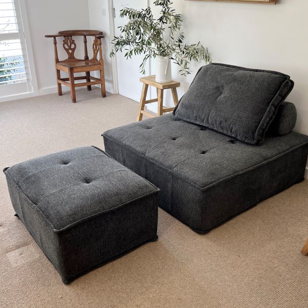 Jersey Modular Sofa Unit in Coal