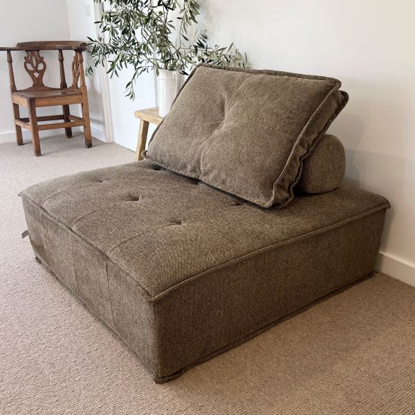 Jersey Modular Sofa Unit in Cocoa
