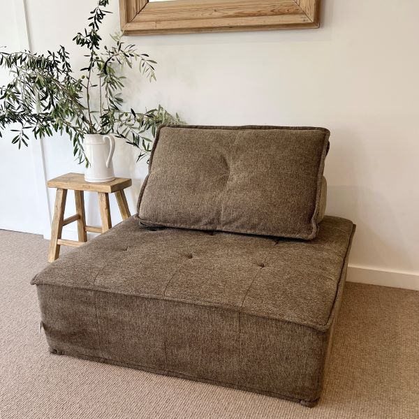 Jersey Modular Sofa Unit in Cocoa