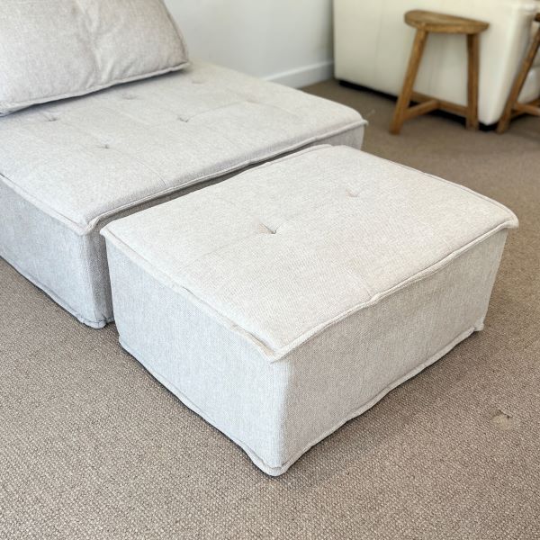 Jersey Ottoman in Oat