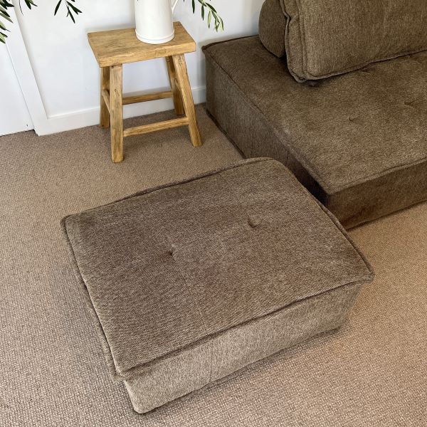 Jersey Ottoman in Cocoa