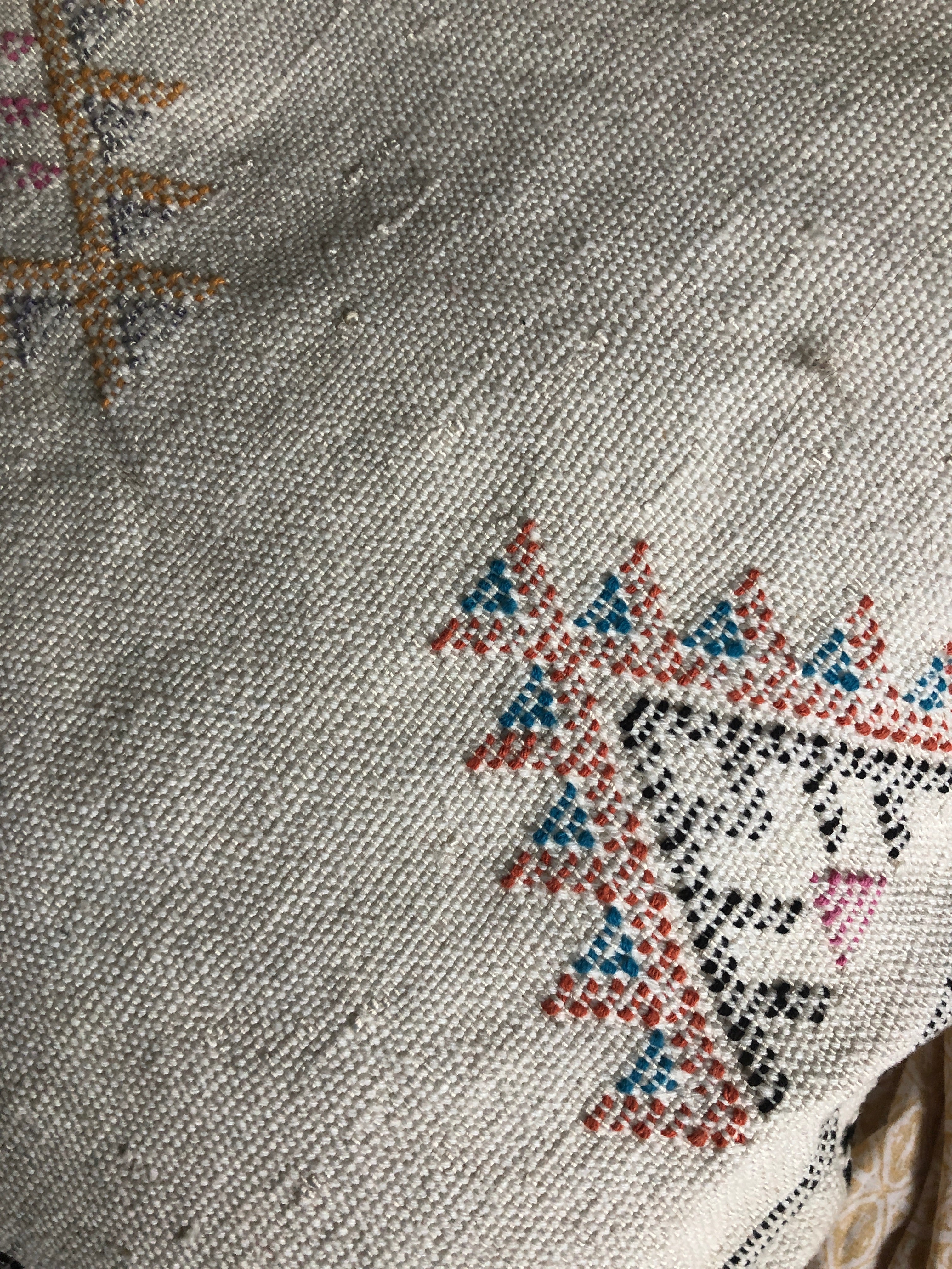 Genuine Moroccan Cactus Silk Large Lumbar Pillow in White