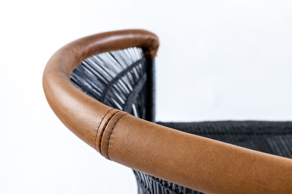NEW!! Malawi Chair with Leather Trim
