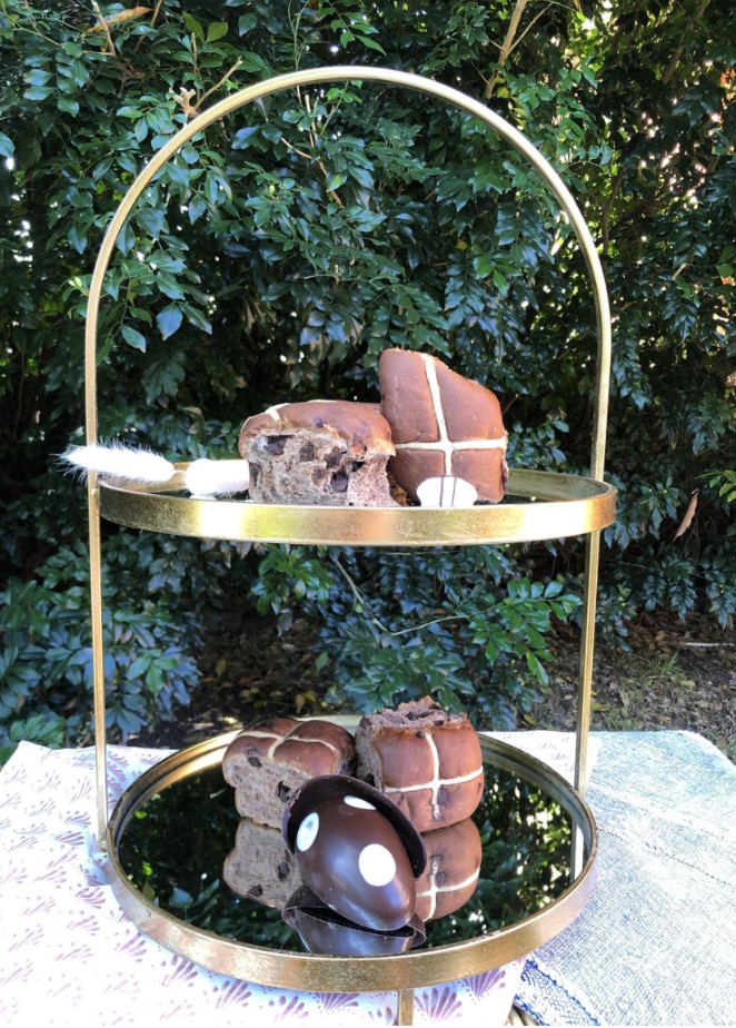 Brass & Glass  Cake Stand