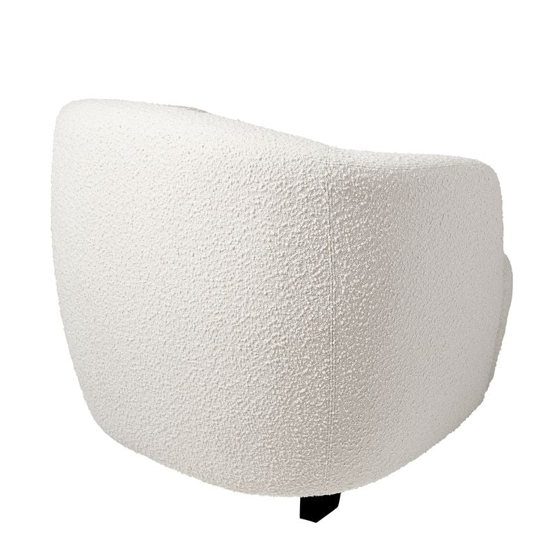 Jesse Curved Chair in Cream Boucle