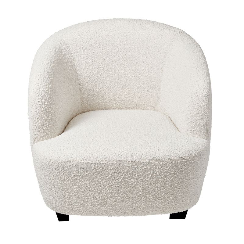 Jesse Curved Chair in Cream Boucle