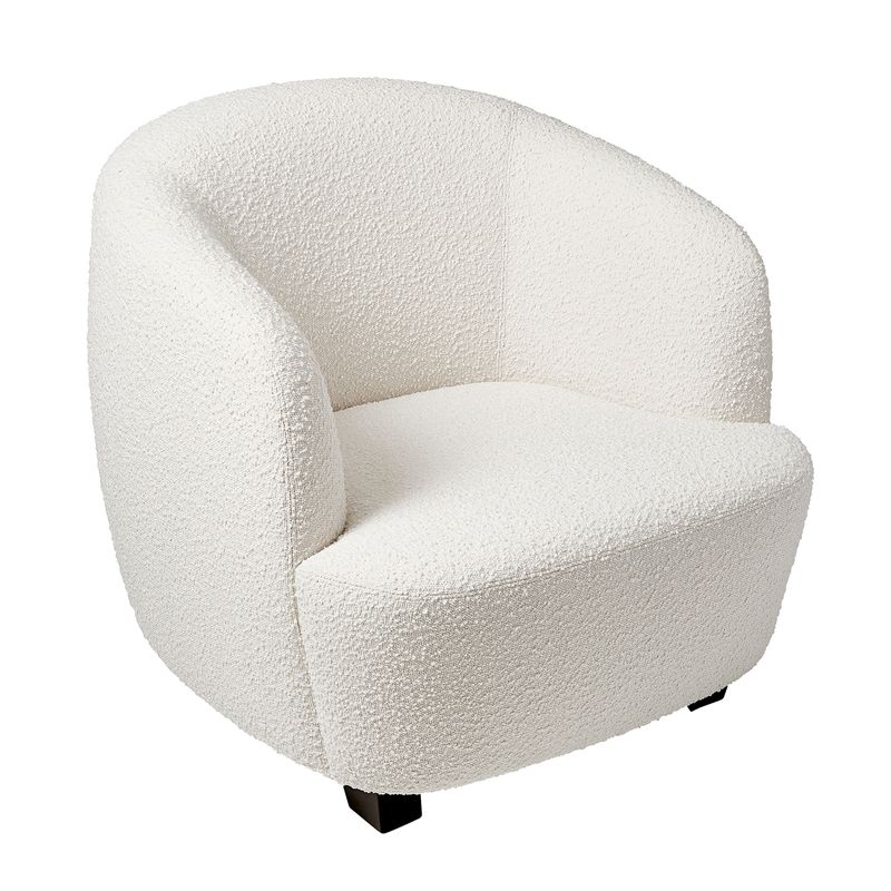 Jesse Curved Chair in Cream Boucle