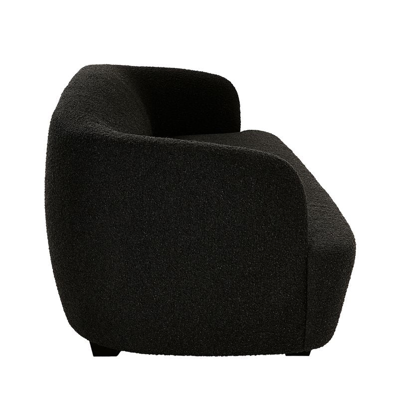 Jesse Curved Sofa in Charcoal Boucle