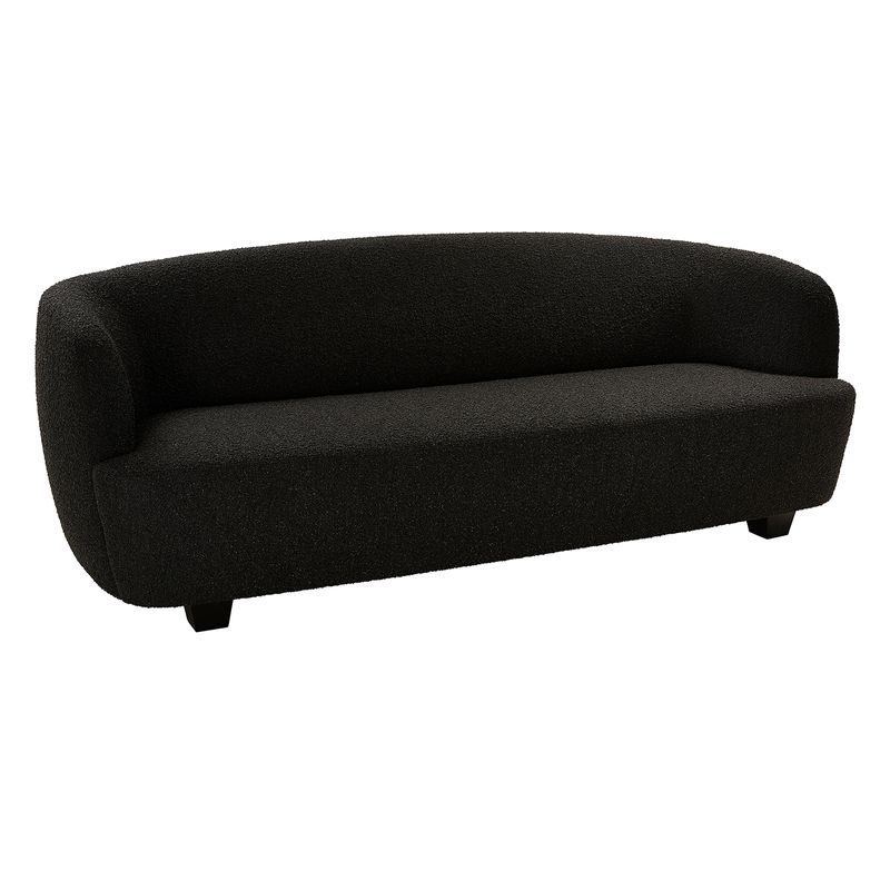 Jesse Curved Sofa in Charcoal Boucle