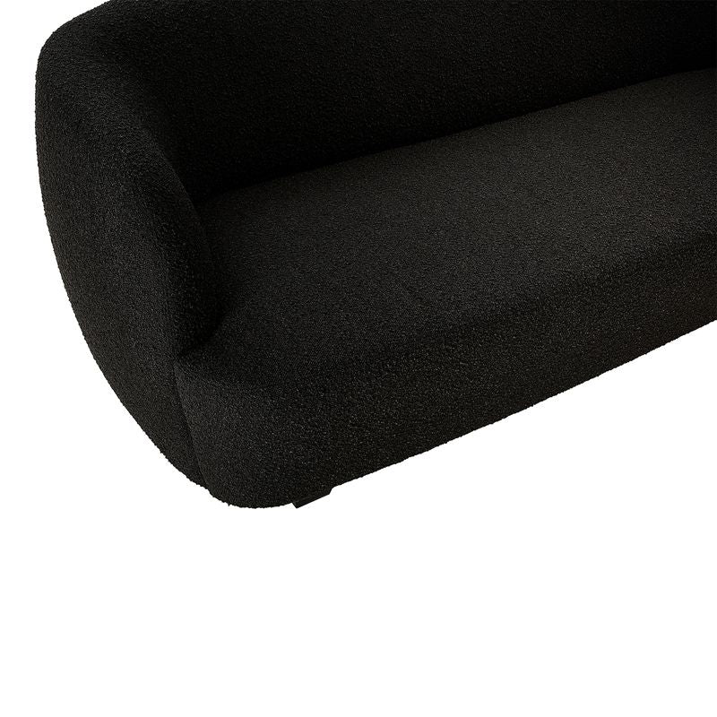 Jesse Curved Sofa in Charcoal Boucle