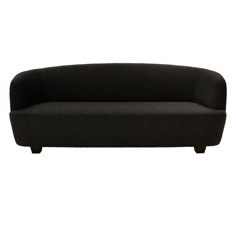 Jesse Curved Sofa in Charcoal Boucle
