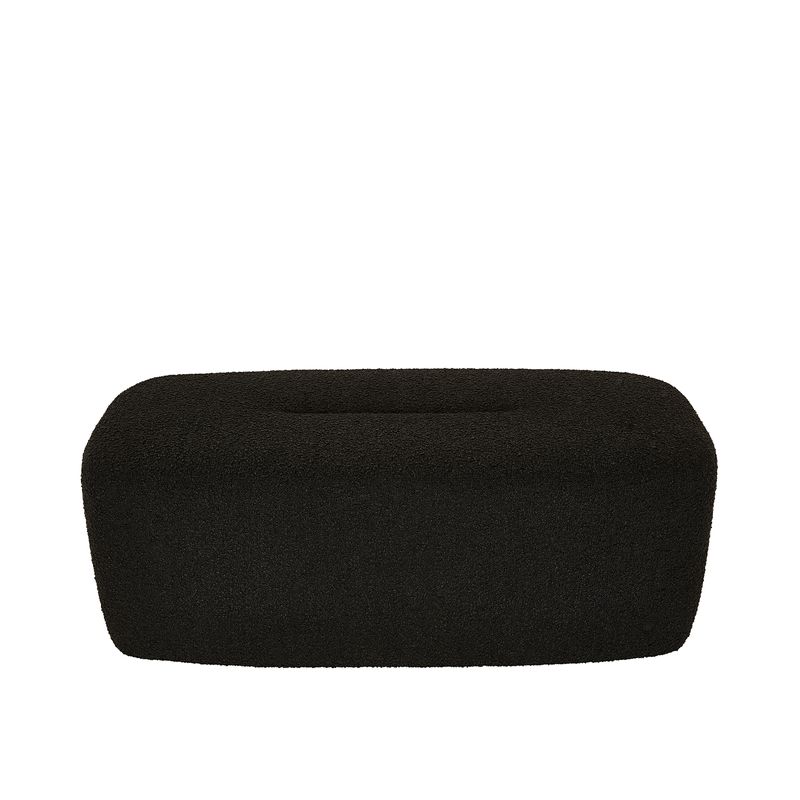 Jesse Ottoman in Charcoal Boucle