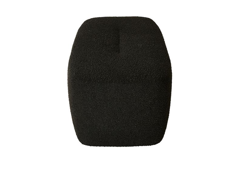 Jesse Ottoman in Charcoal Boucle