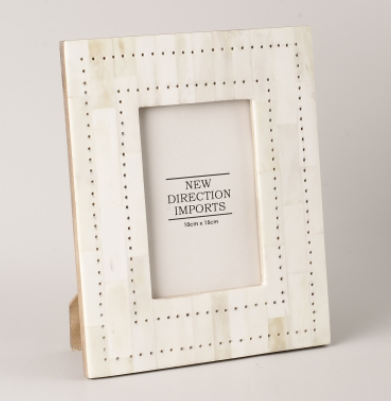 Pinhole Rectangular Bone Frame in Ivory Lace
