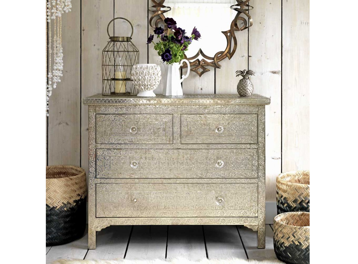 Casa Pressed Metal 4 Drawer Chest