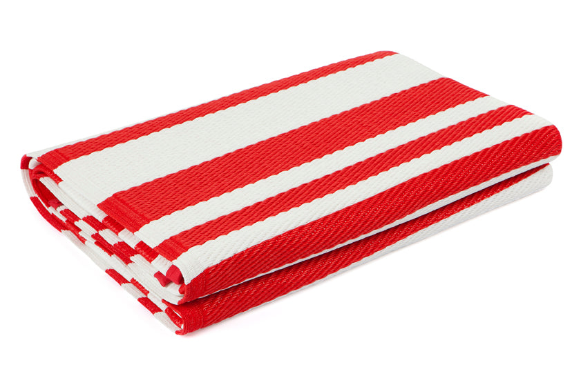 Cherai Bright Red Plastic Rug