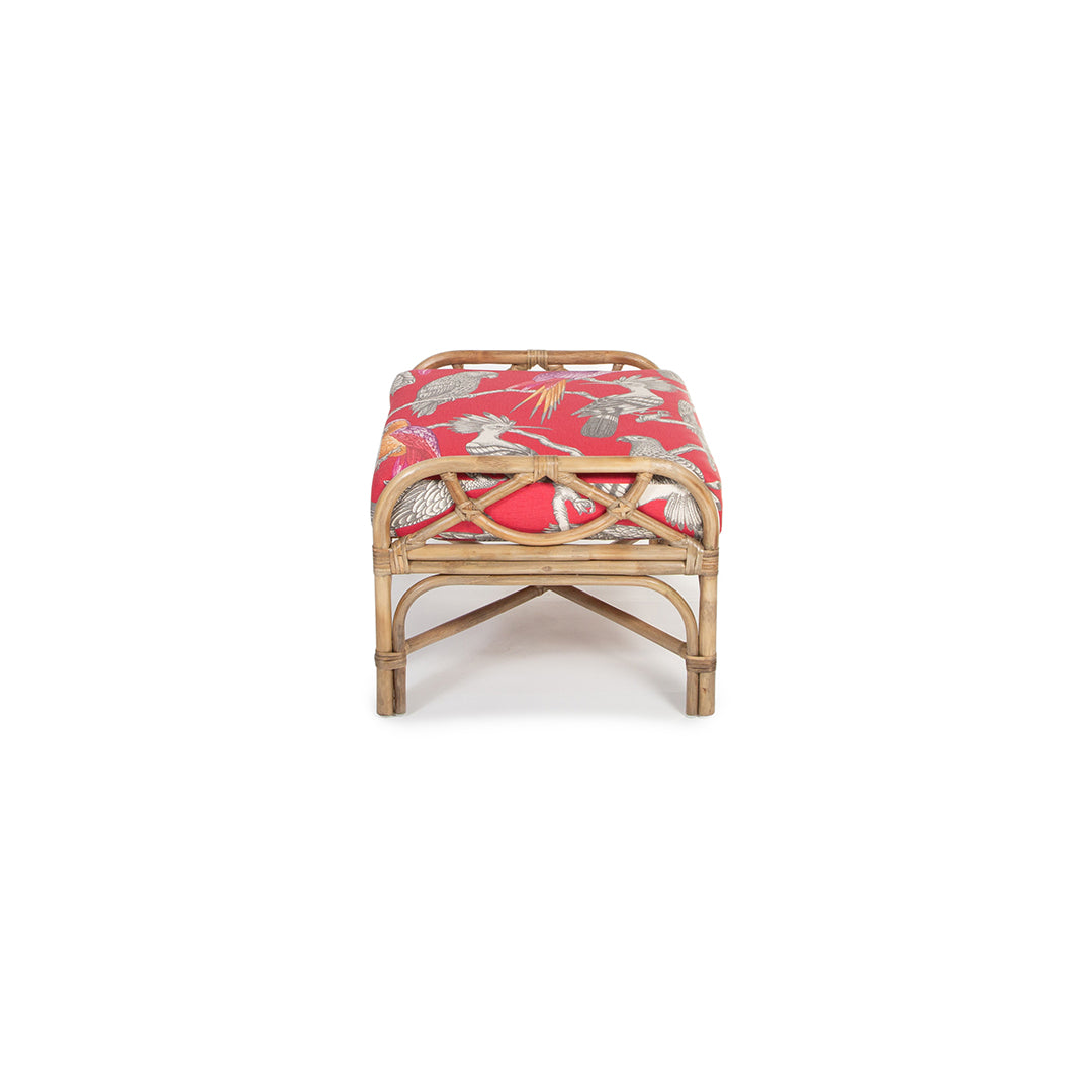 Chloe Ottoman in Aviary Pomegranate