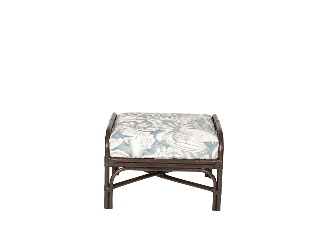 Chloe Ottoman in Caicos Chambray