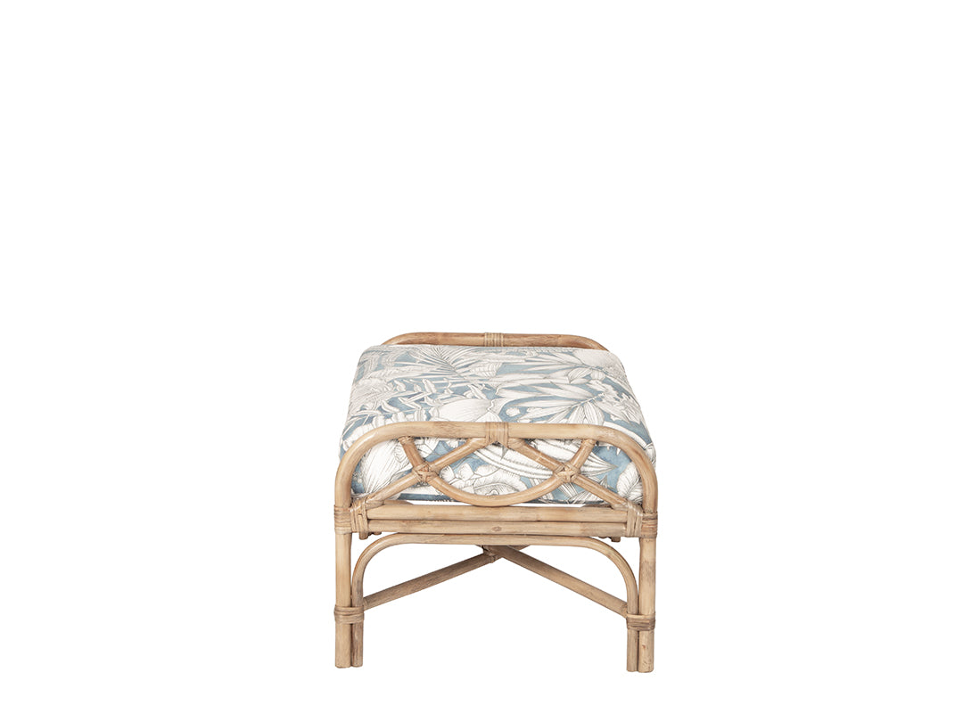 Chloe Ottoman in Caicos Chambray