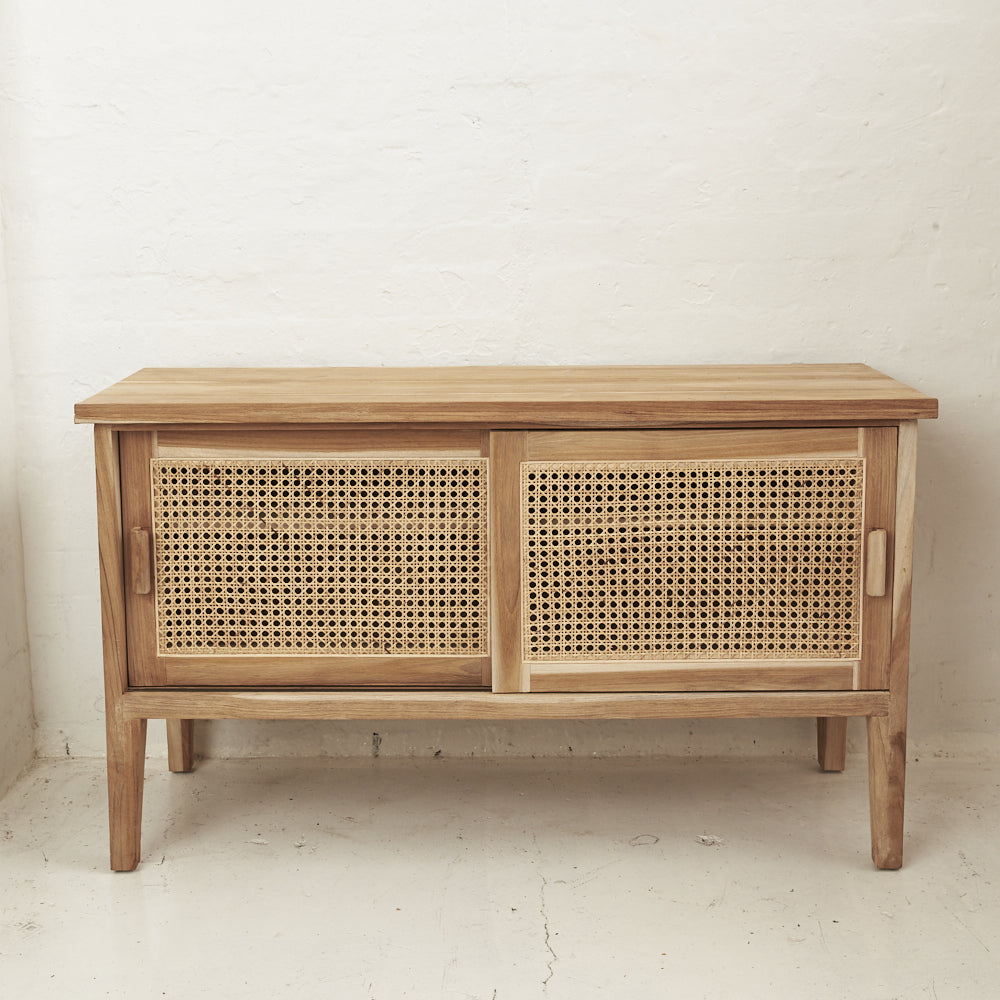 Circe Rattan Record Cabinet