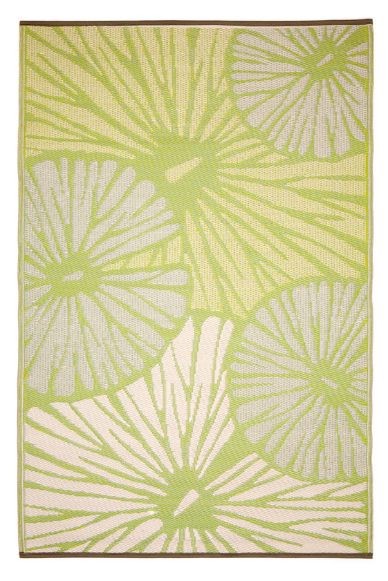 Citrus Lily Green Plastic Rug