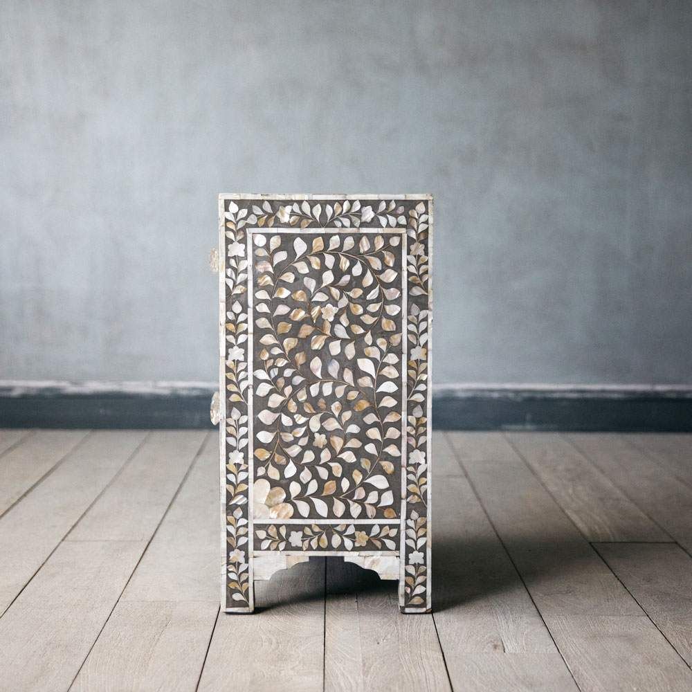 Mother of Pearl Chest of Drawers in Grey